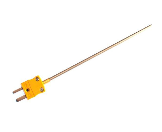 ANSI 0.25mm Diameter Fast Response Mineral Insulated Thermocouple with ANSI Miniature Plug - Type K Grounded Junction