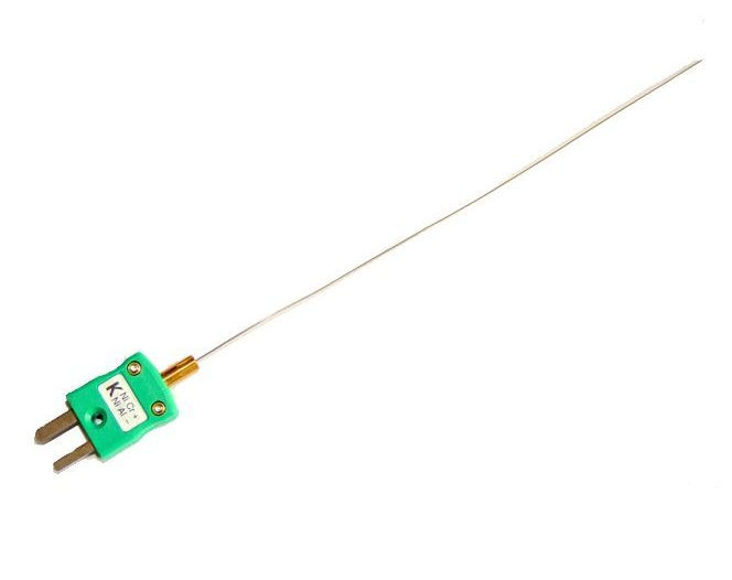 0.25mm Diameter Fast Response Mineral Insulated Thermocouple with IEC Type K Miniature Plug
