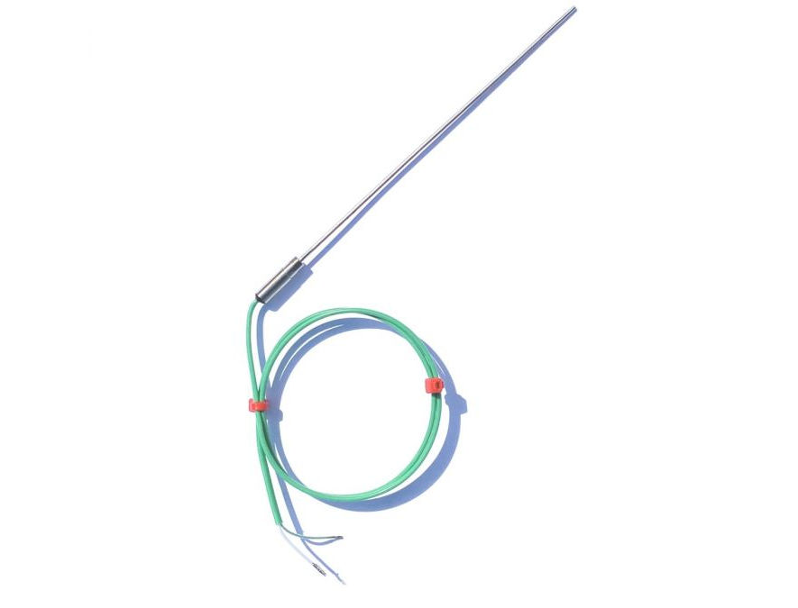0.25mm Diameter Fast Response Mineral Insulated Thermocouple with Plain Pot & PFA IEC Tails - Type K - Insulated Junction