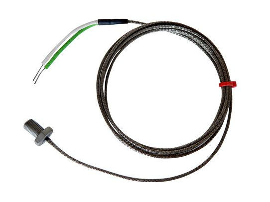 IEC Bolt Thermocouple, Glassfibre Stainless Steel Over Braided Cable - Type K - M10x1mm Thread Pitch