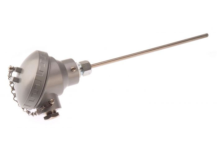Industrial Style Mineral Insulated Thermocouple with KNE Terminal Head Type J