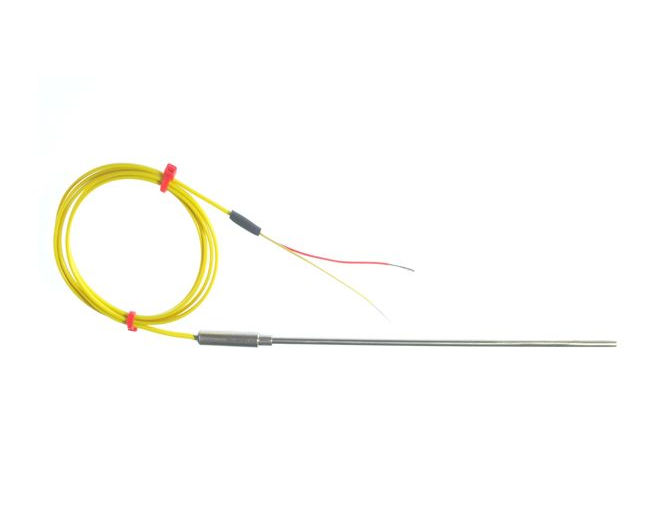 0.81mm Diameter Plain Pot Seal with 1 Metre of PFA Insulated Lead, ANSI 7/0.2mm flat pair with tails