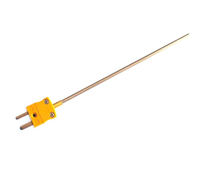 ANSI 0.5mm Diameter Mineral Insulated Thermocouple with Miniature ANSI Plug - Grounded Junction