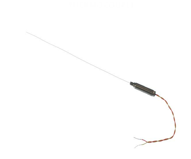 ANSI 0.5mm Diameter Mineral Insulated Thermocouple with ANSI threaded pot & tails - Insulated Junction