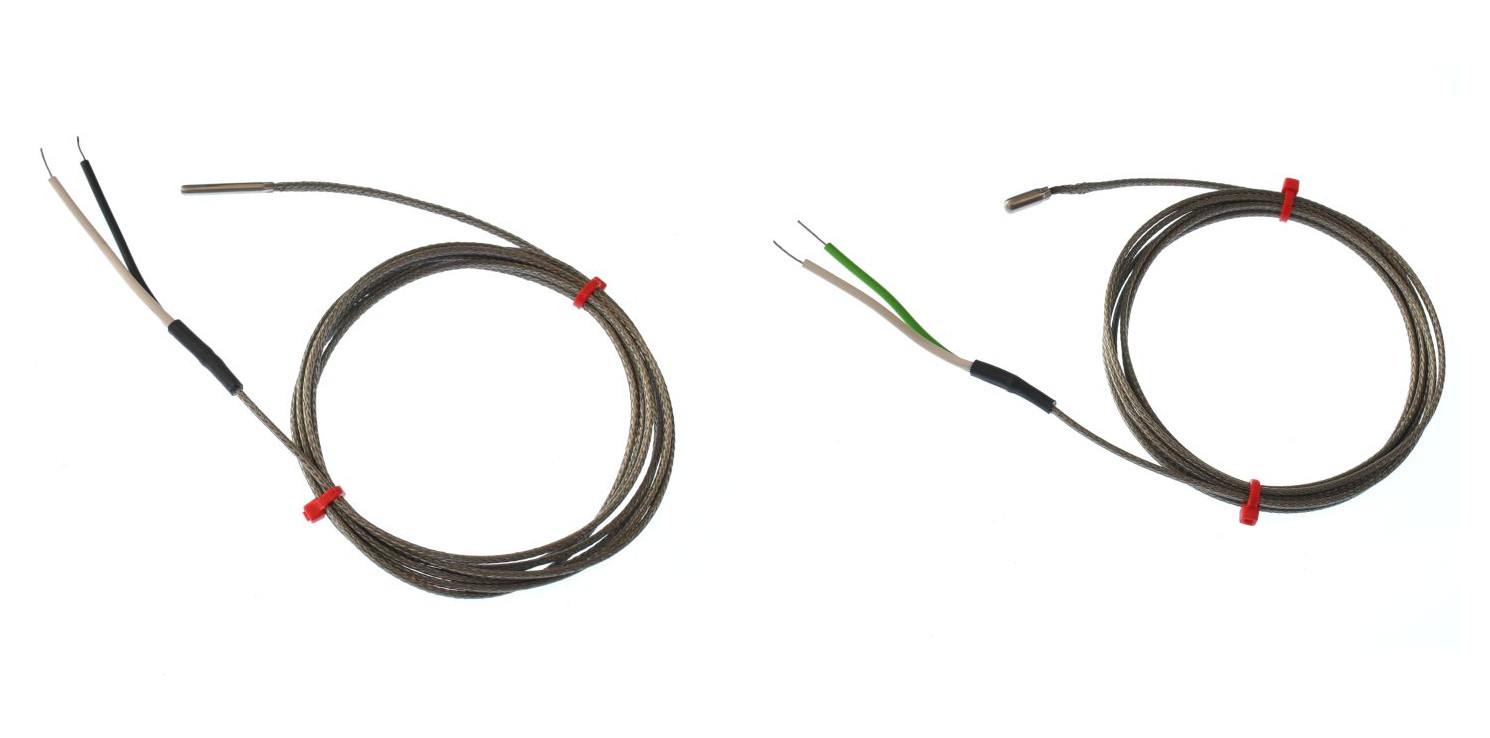 IEC Fabricated Grounded Thermocouple in Stainless Steel Tube, Glassfibre stainless steel Overbraided cable