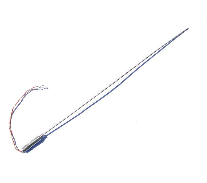 ANSI 0.25mm Diameter Fast Response Mineral Insulated Thermocouple with Threaded Pot & PFA ANSI Tails - Type K