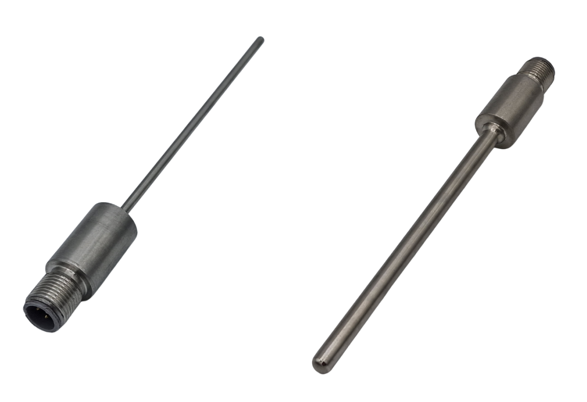 Industrial Automation Pt100 RTD Sensor with M12 connector - Plain Barrel Process Connection Type