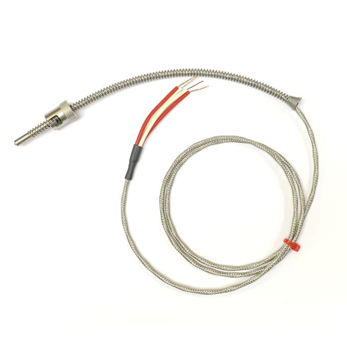 Adjustable Bayonet Pt100, Glassfibre Stainless Steel Overbraided Cable - Type RTD / PRT
