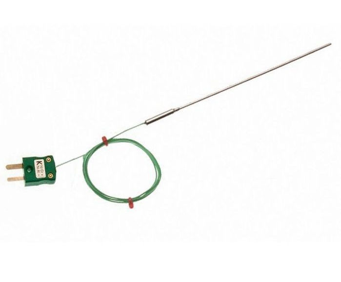 IEC Mineral Insulated Thermocouple with Plain Pot Seal, 1m of PFA Insulated IEC Lead and Mini Plug Termination - Type K