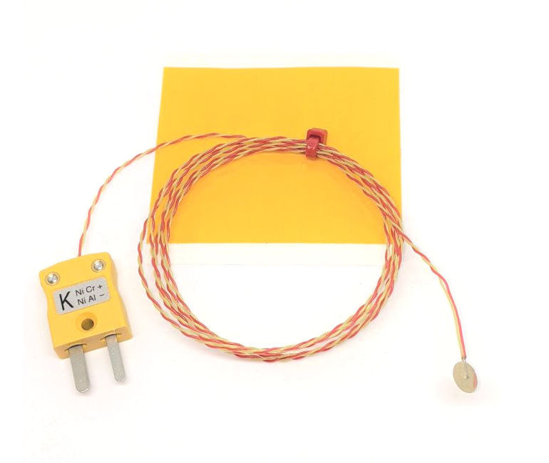 ANSI Fine Wire Disc Thermocouple, PFA with Miniature Plug - Type K with Miniature Plug Termination 