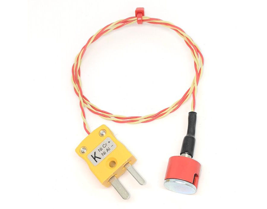 ANSI Type K 0.7kg Pull Button Magnet Thermocouple, PFA Insulated with Miniature Plug