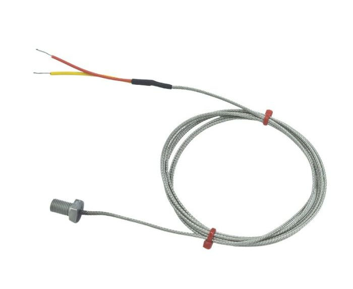 ANSI Bolt Thermocouple, Glassfibre Stainless Steel Over Braided Cable