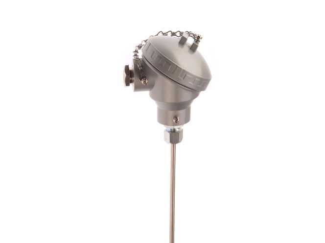 Industrial Style Mineral Insulated Thermocouple with KNE Terminal Head - Type K Inconel