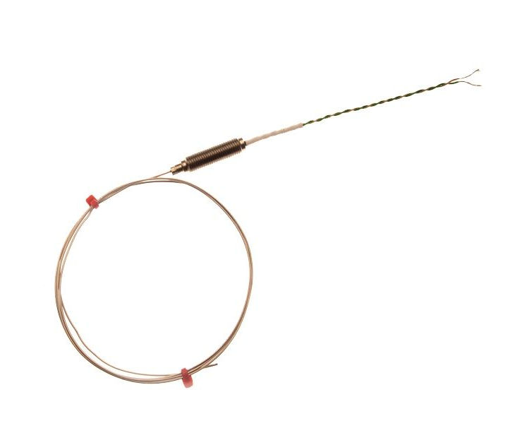 IEC Mineral Insulated Thermocouple with Threaded Pot and 100mm of PFA insulated Twin Twisted IEC lead - Type J