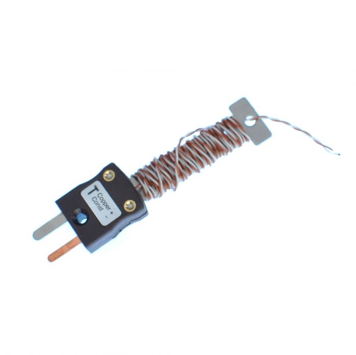 PFA Cable Tidy IEC Exposed Junction Thermocouple with Fitted Mini Plug - Type T