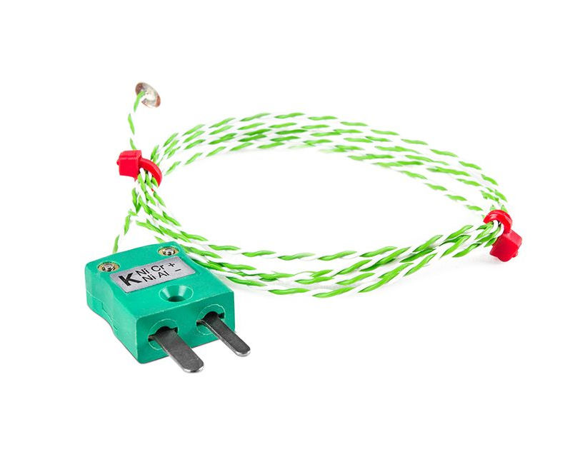 IEC Fine Wire Disc Thermocouple, PTFE with Miniature Plug - Type K