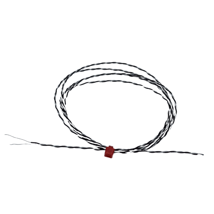 PFA insulated Twin Twisted IEC Exposed Junction Thermocouple with Bare Tails- Type J - 1/0.2mm