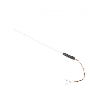 0.75mm Diameter Plain pot seal with 1 Metre of PFA insulated lead, 7/0.2mm flat pair with IEC tails – Insulated or Grounded-Grounded-100mm