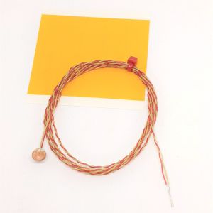 ANSI Fine Wire Disc Thermocouple, PFA with Miniature Plug - Type K-1m-Bare Tails Termination