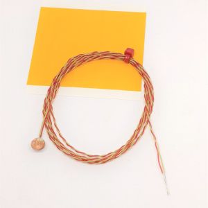 ANSI Fine Wire Disc Thermocouple, PFA with Miniature Plug - Type K-2m-Bare Tails Termination
