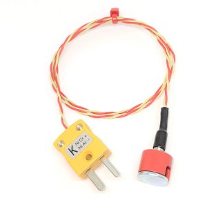 ANSI Type K 0.7kg Pull Button Magnet Thermocouple, PFA Insulated with Miniature Plug-Mini Plug Termination-1m