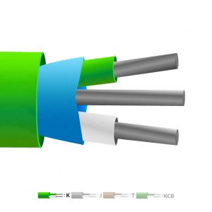 Type K PVC Insulated Mylar Screened Thermocouple Cable / Wire (IEC)