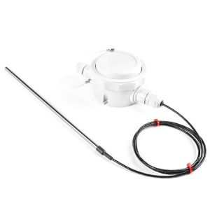 4-20mA remote wall mounted housing, Pt100 input with PFA cable & PRT sensor - 1M cable length