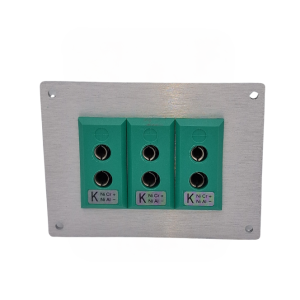 Thermocouple Connector Aluminium Panel with Type K IEC Standard Sockets-3