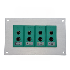 Thermocouple Connector Aluminium Panel with Type K IEC Standard Sockets-4