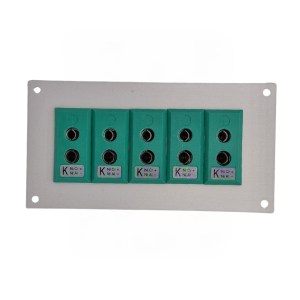 Thermocouple Connector Aluminium Panel with Type K IEC Standard Sockets-5