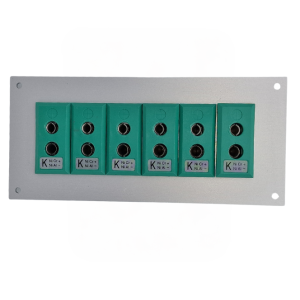 Thermocouple Connector Aluminium Panel with Type K IEC Standard Sockets-6