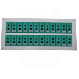 Thermocouple Connector Aluminium Panel with Type K IEC Standard Sockets-24