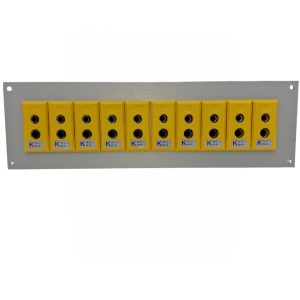 Thermocouple Connector Aluminium Panel with Type K ANSI Standard Sockets-10