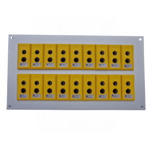 Thermocouple Connector Aluminium Panel with Type K ANSI Standard Sockets-18