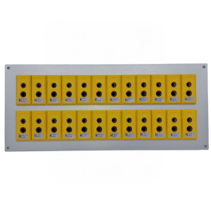 Thermocouple Connector Aluminium Panel with Type K ANSI Standard Sockets-24