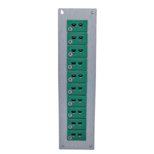 Thermocouple Connector Aluminium Panel with Type K IEC miniature Sockets 45mmW x 40mmH-10