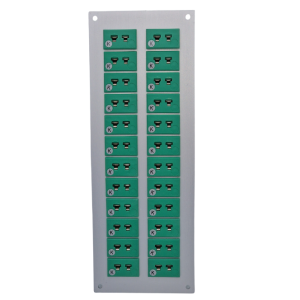 Thermocouple Connector Aluminium Panel with Type K IEC miniature Sockets 45mmW x 40mmH-20
