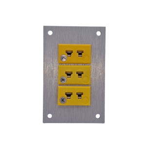 Thermocouple Connector Aluminium Panel with Type K ANSI Miniature Sockets-3