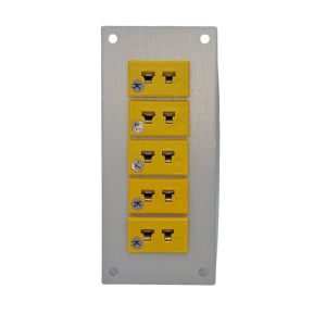 Thermocouple Connector Aluminium Panel with Type K ANSI Miniature Sockets-5
