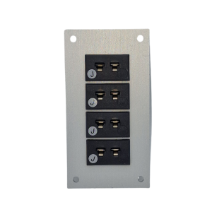 Thermocouple Connector Aluminium Panel with Type J ANSI Miniature Sockets-4