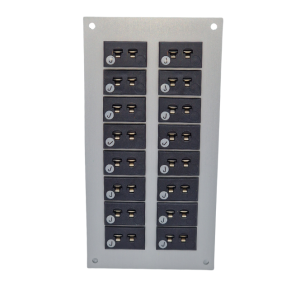 Thermocouple Connector Aluminium Panel with Type J ANSI Miniature Sockets-16