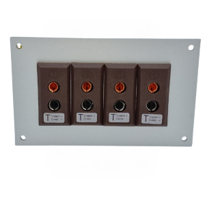 Thermocouple Connector Aluminium Panel with Type T IEC Standard Sockets-4