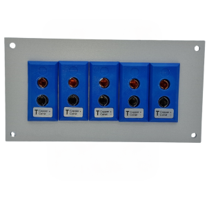 Thermocouple Connector Aluminium Panel with Type T ANSI Standard Sockets-5