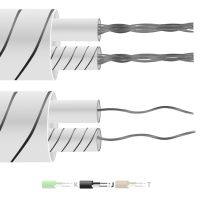 Type J Glassfibre Insulated Flat Pair thermocouple Cable / Wire (IEC) - 1/0.315mm Strand