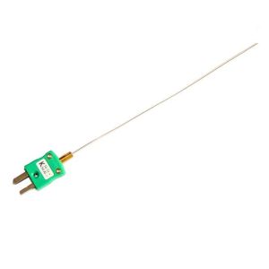 0.25mm Diameter Fast Response Mineral Insulated Thermocouple with IEC Miniature Plug - Type K - Insulated Junction - 250mm