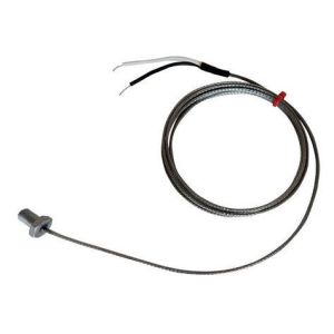 IEC Bolt Thermocouple, Glassfibre Stainless Steel Over Braided Cable - Type J - M10x1mm Thread Pitch - 13mm Bolt Length