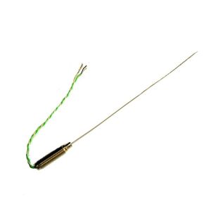 0.5mm Diameter Fast Respsone Thermocouple with threaded pot & tails IEC Type K - Insulated Junction - 250mm