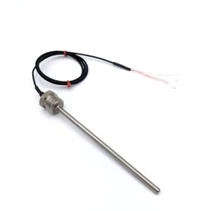Screw In Pt100 RTD Temperature Probes - 1/4" NPT process thread - 6mm sheath diameter - 50mm sheath length