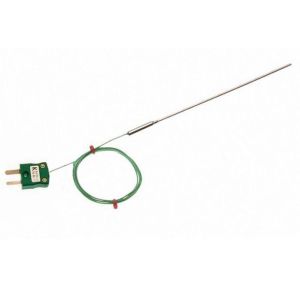 IEC Mineral Insulated Thermocouple with Plain Pot Seal, 1m of PFA Insulated IEC Lead and Mini Plug Termination - Type K - 1.5mm x 500mm