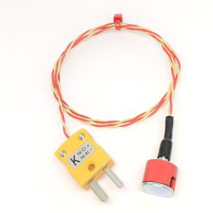 ANSI Type K 0.7kg Pull Button Magnet Thermocouple, PFA Insulated with Miniature Plug - 2M